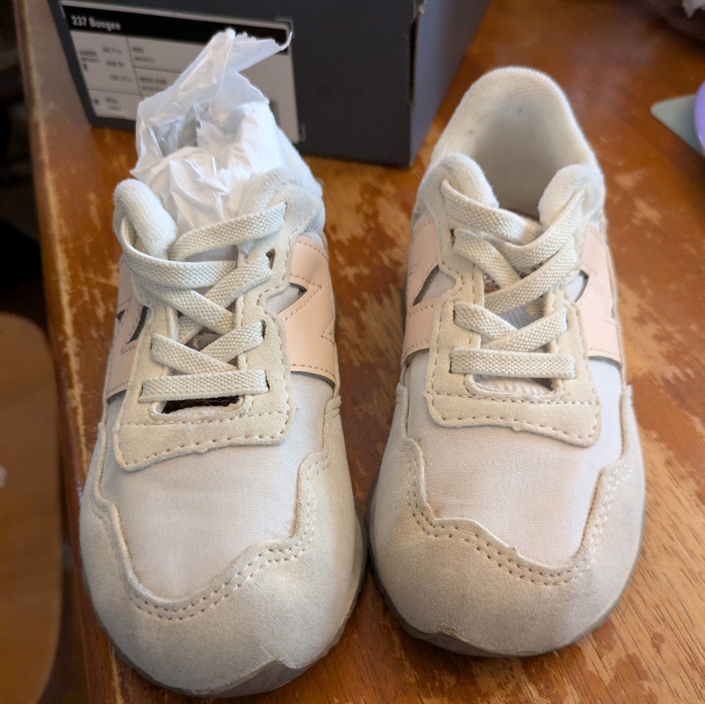 Toddler Beige and Rose New Balance Sneakers Worn Once